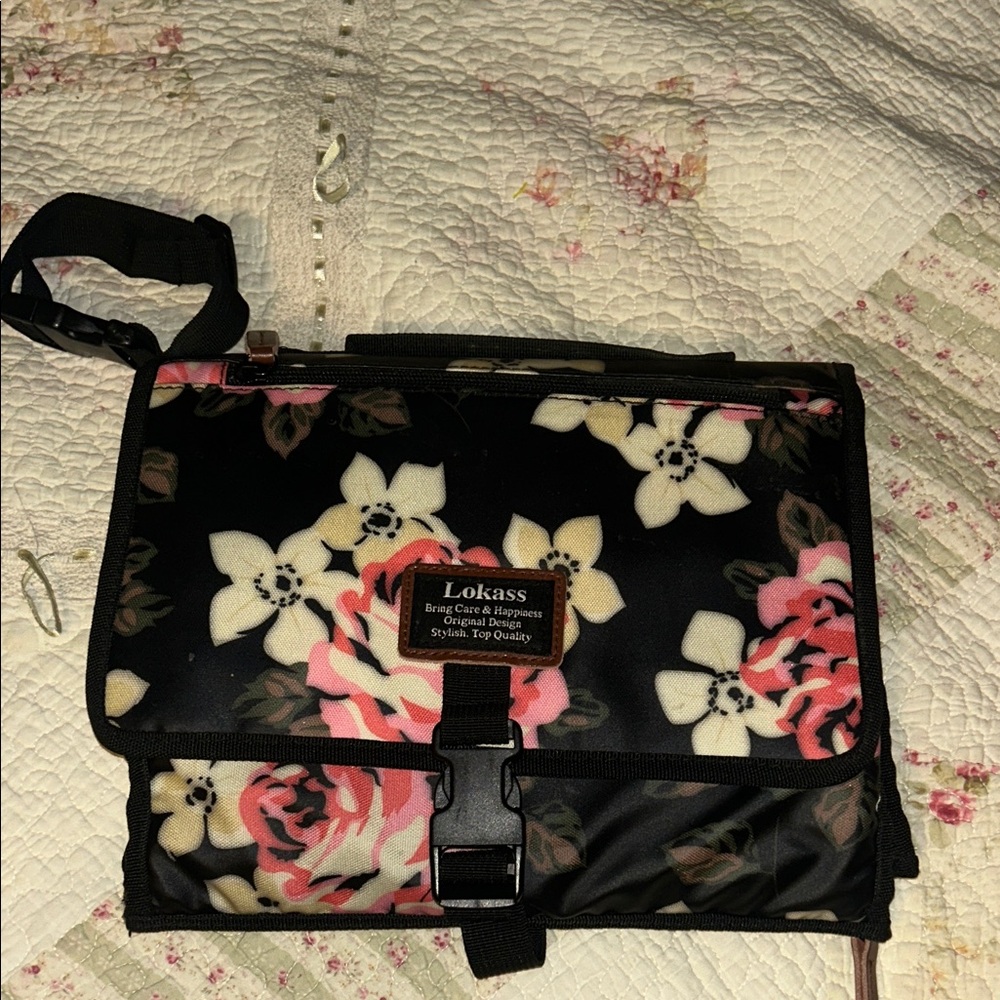Black Floral Women's Bag